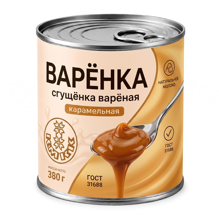 Варёное сгущённое молоко, банка 380 г