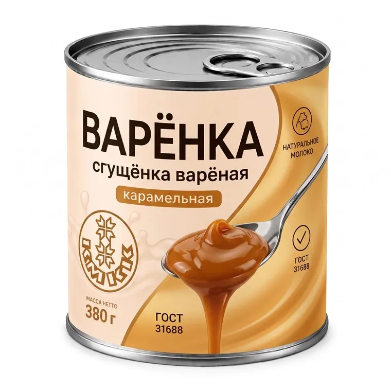 Сгущёнка варёная «Карамельная» — ж/б 380 г, ГОСТ 31688-2012